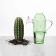 Brocca in vetro a forma di cactus