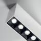 Faretto da soffitto a led con struttura rettangolare in alluminio