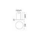 Lampada a sospensione con diffusore rotondo a led D.50