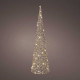 Albero di natale in metallo a cono con micro led