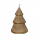 Candela natalizia in paraffina a forma di albero di natale glitterato