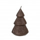 Candela natalizia in paraffina a forma di albero di natale glitterato