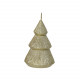 Candela natalizia in paraffina a forma di albero di natale glitterato