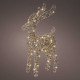 Decorazione natalizia renna in metallo con micro led