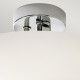 Plafoniera da soffitto in acciaio rotonda moderna diffusore in vetro a 3 luci