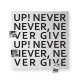 Lavagna magnetica con accessori magnetici per foto e appunti "NEVER GIVE UP"