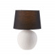 Lampada da tavolo moderna con base in porcellana e diffusore in tessuto