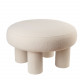Pouf moderno da salotto con struttura in legno e rivestimento in tessuto