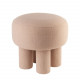 Pouf moderno da salotto con struttura in legno e rivestimento in tessuto