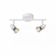 Faretto a LED in metallo con doppio diffusore orientabile dal design moderno