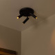 Faretto da soffitto in allumino triplo diffusore orientabile dal design moderno