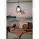 Lampada a sospensione con struttura e paralume in metallo dal design moderno