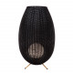 Lampada da terra da esterno a led ricaricabile con diffusore in rattan
