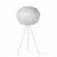 Lampada da terra moderna con diffusore in piuma