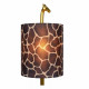 Piantana con base a forma di giraffa in PVC con paralume in cotone