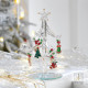Alberello di natale in vetro con decorazioni