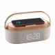 Orologio da tavolo digitale con sveglia e carica cellulare wireless