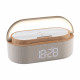 Orologio da tavolo digitale con sveglia e carica cellulare wireless