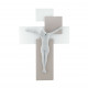Crocifisso in stile moderno con pannello in legno 42x30