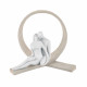 Scultura da tavolo piccola con innamorati in marmorino dal design moderno