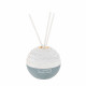 Profumatore pallina di fili in marmorino dalle linee moderne con bastoncini