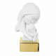 Scultura da tavolo con base in marmorino raffigurazione della maternità