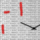 Orologio da parete in metallo in stile moderno per studio o salotto "CROSSWORD"