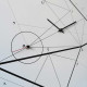 Orologio da parete minimalista con disegno a serigrafia geometrica "TIME LINE"