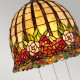 Lampadario classico con diffusore in vetro tiffany con 3 luci