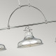 Lampadario lineare dal design industrial con diffusori in metallo a 3 luce