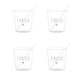 Set 4 bicchierini per caffè in vetro