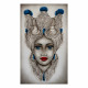 Quadro dipinto a mano su tela "Teste di moro" 110x65 set 2pz