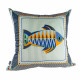 Cuscino grande moderno fodera in poliestere con decoro Pesce