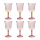 Set 6 calici in plexiglass dalle linee eleganti