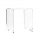 Sgabello basso in plexiglass dal design moderno ed elegante