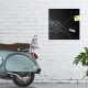 Orologio da parete con lavagna magnetica e accessori per foto "SCOOTER"