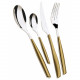Posate da tavola in acciaio set 24pz linea "Glamour"