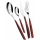 Posate da tavola in acciaio set 24pz linea "Glamour"