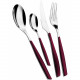 Posate da tavola in acciaio set 24pz linea "Glamour"