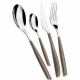 Posate da tavola in acciaio set 24pz linea "Glamour"