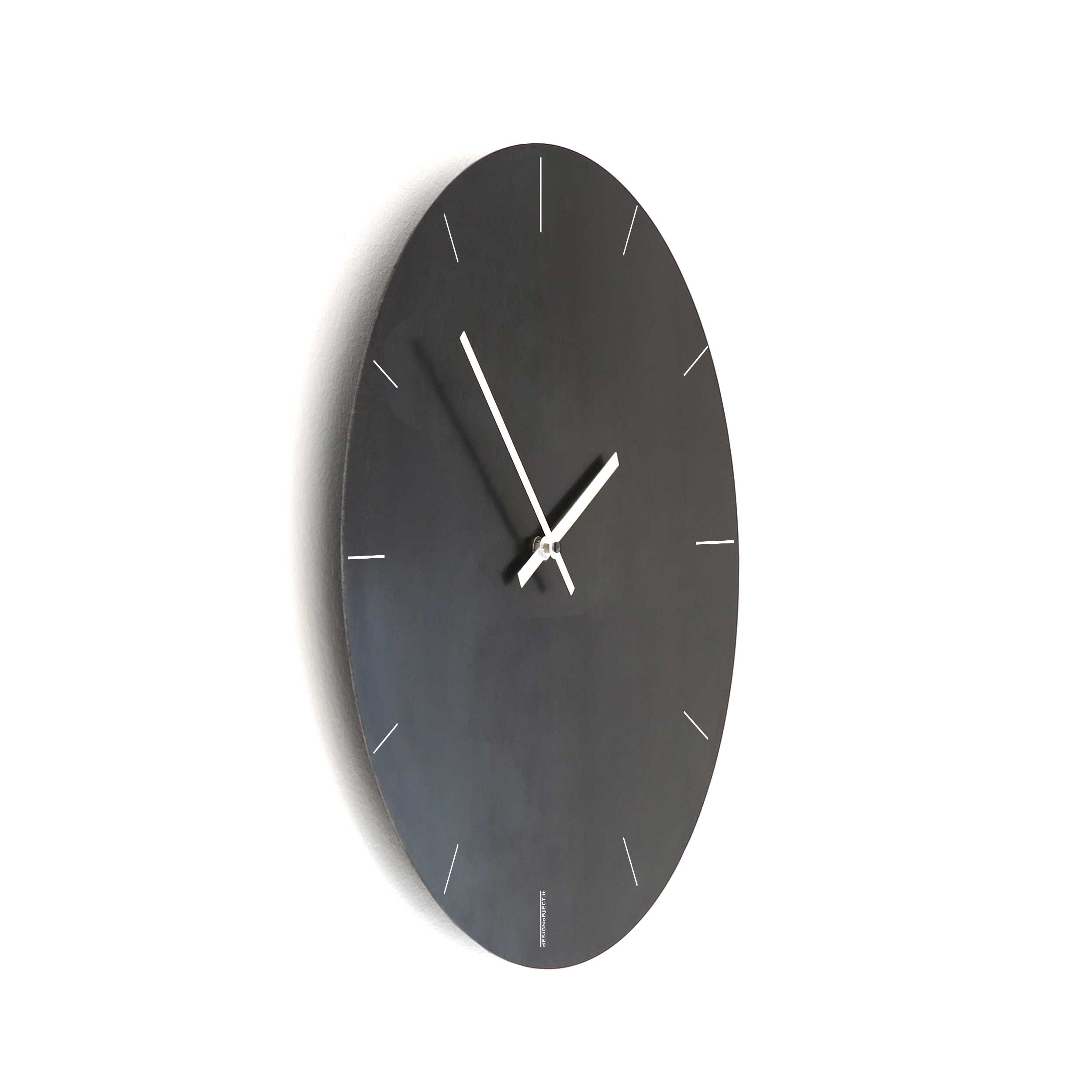 Orologio da parete circolare Fumo effetto marmo nero – FCS Design