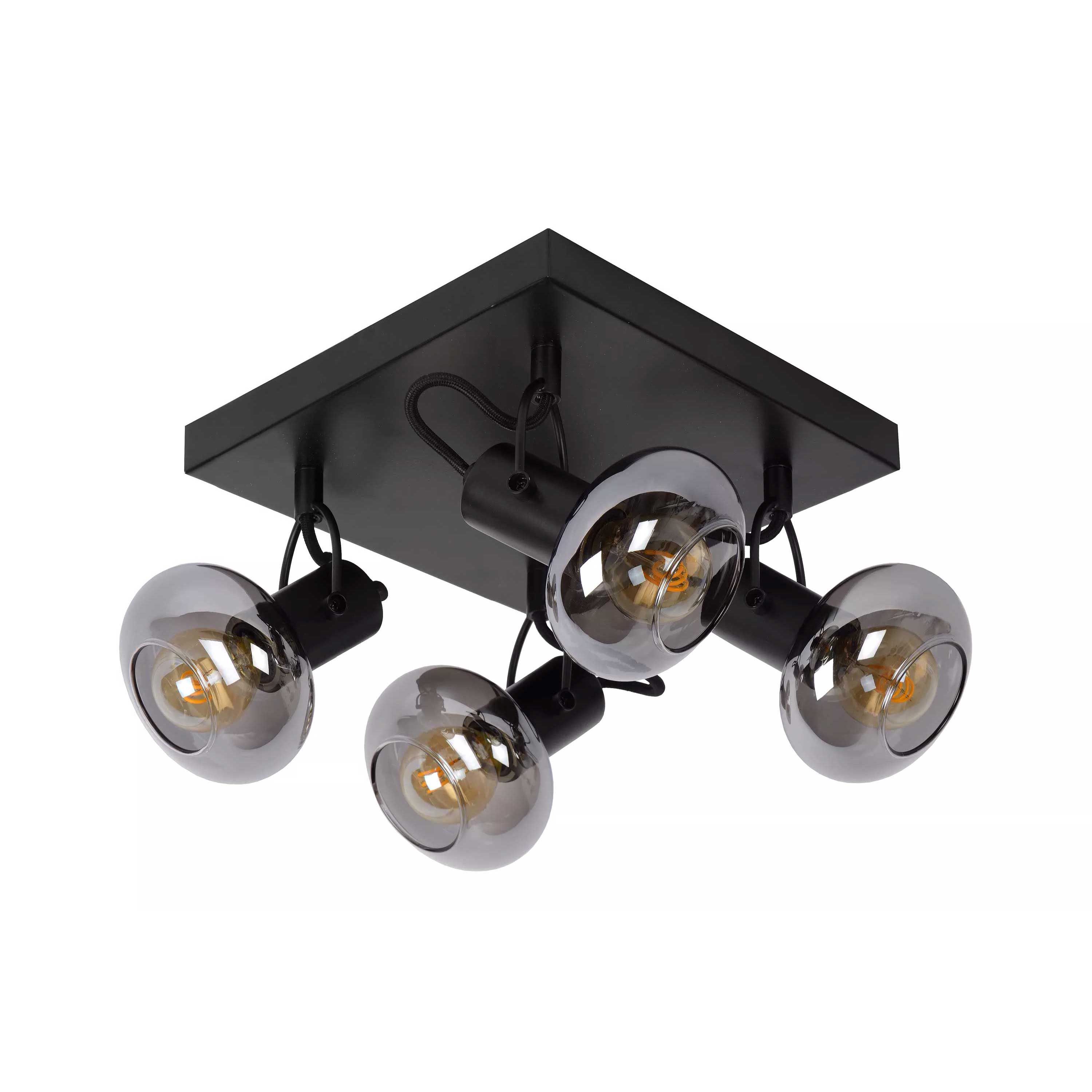 HEITRONIC Faretto Da Giardino A Spiedo 35904 - LED G4 Incluso, Vetro, Acciaio Inox, Nero, Altezza 60cm, IP67, Cavo 5m