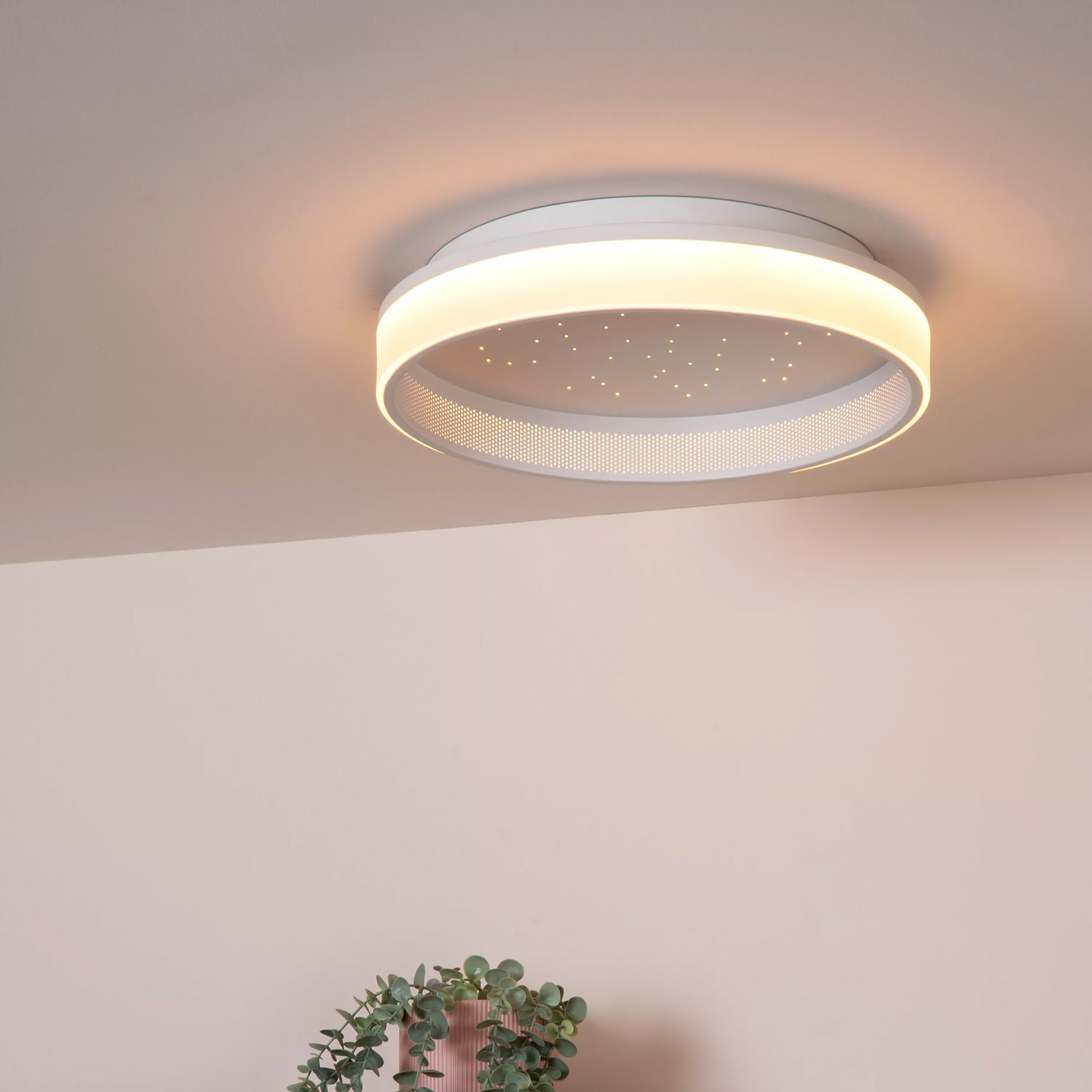 Plafoniera A Led Grigio 46 Watt Lampada Moderno Da Soffitto Rotonda Luce Fredda 6500k Calda 3000k Naturale 4000k 69411793