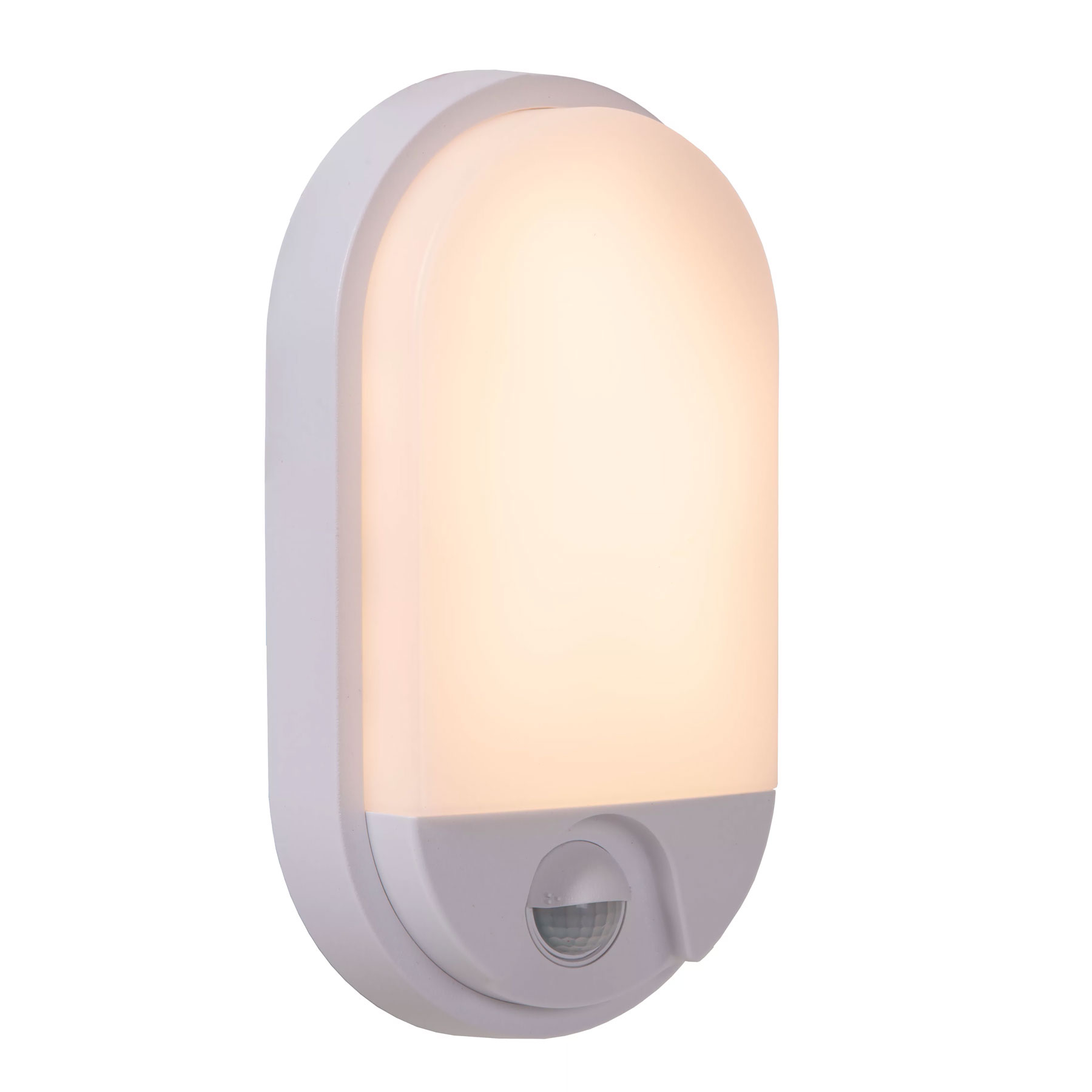 HUBER Lampada Da Parete LED Con Sensore Di Movimento 140° | 10W 800lm, Bianco Neutro 4000K, IP54, Regolabile 10s-5min, Per Esterni E Interni, Bianca