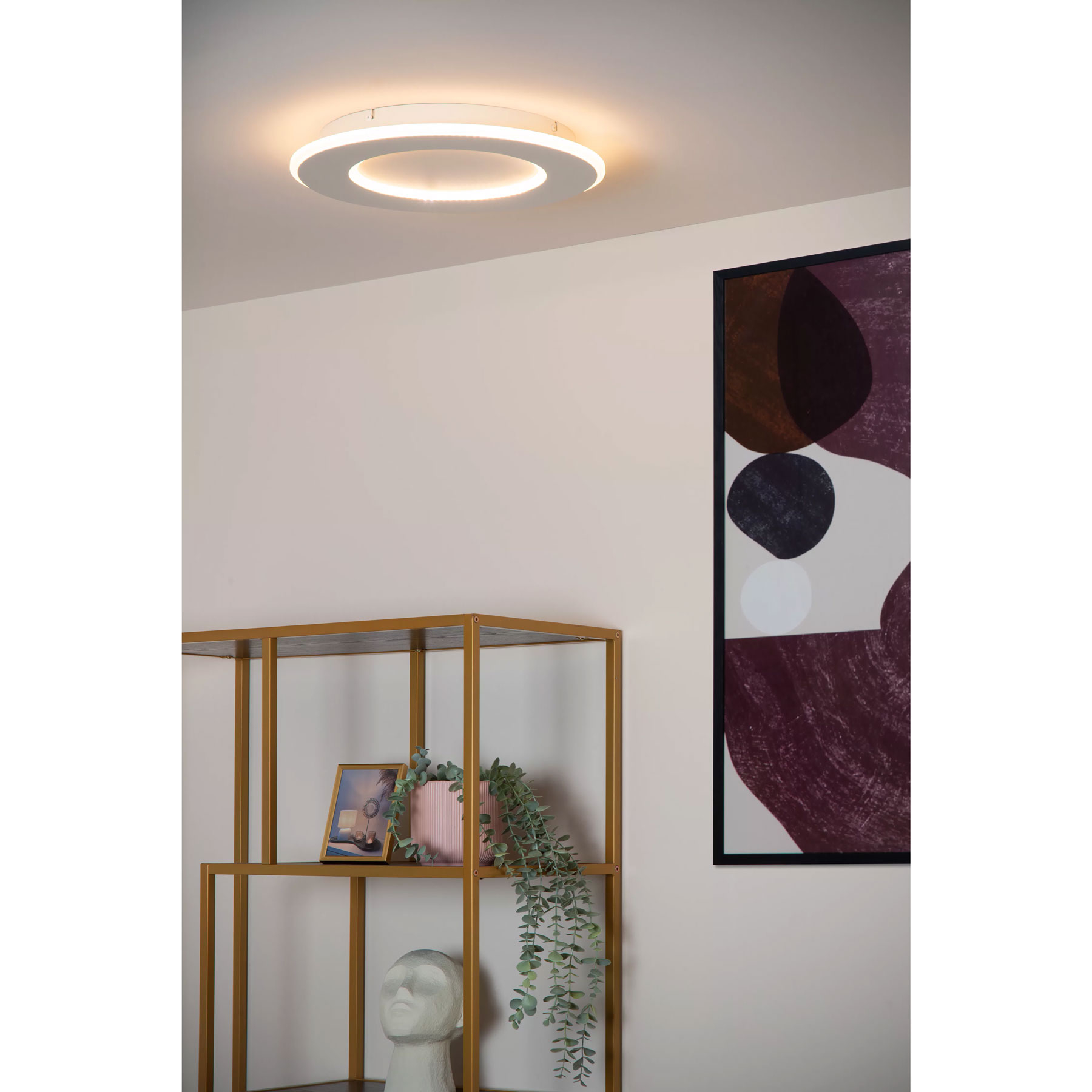 Lucide Lampada Da Soffitto Moderna Per Esterno Con Struttura In Alluminio E 2 Diffusori Niort Nero