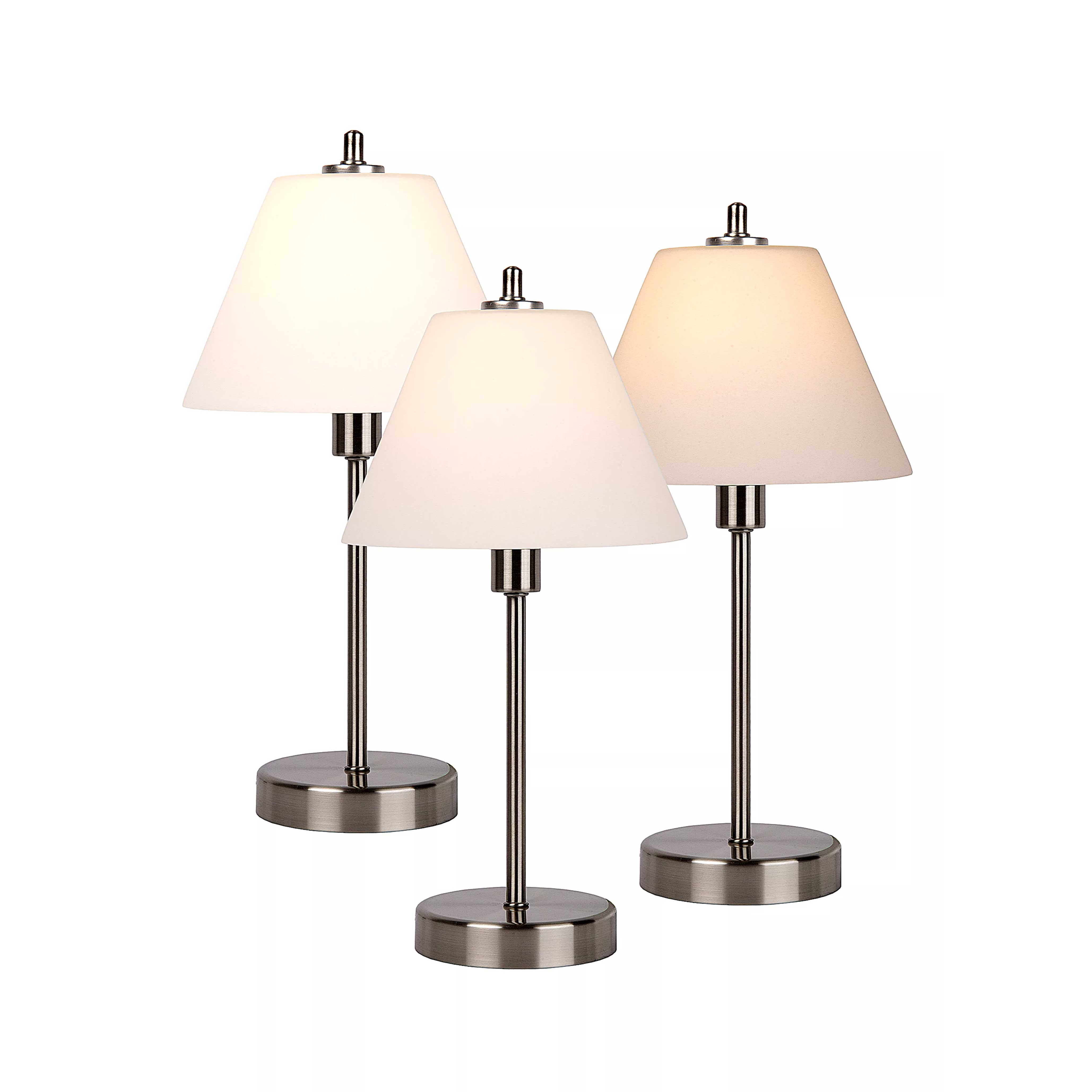 Lampada Tavolo Studio Elegante Vetro Alabastro Acciaio Dimmer Donna GD Trio